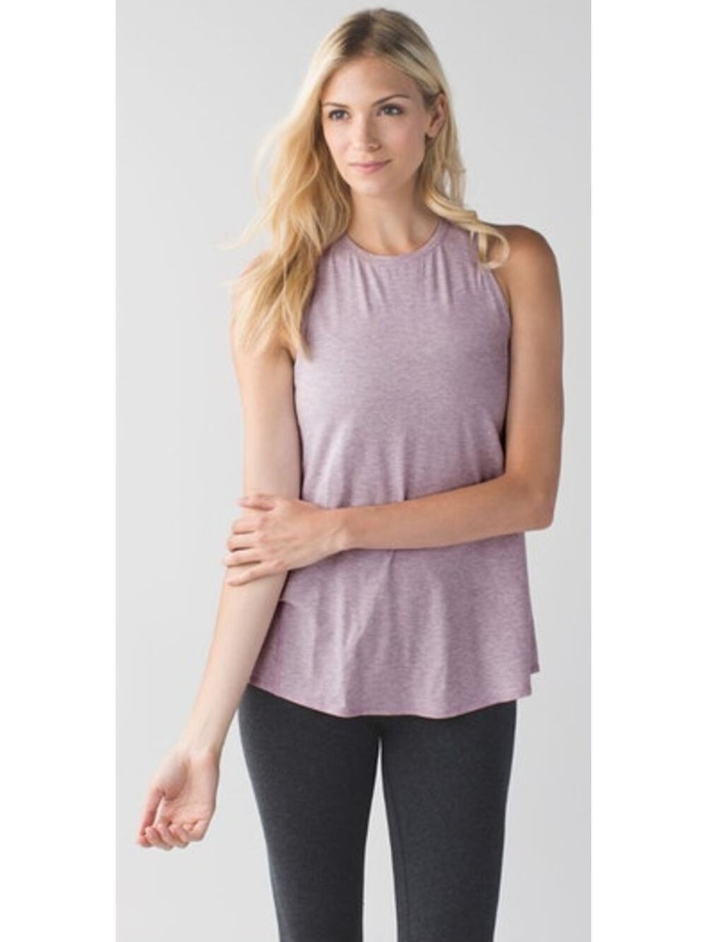 NWOT Womens Lululemon All Tied Up Tank in Heathered Pretty Purple Size 4